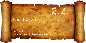 Rau Lujza névjegykártya
